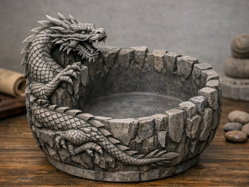 Cumbuca Dragão para Rolagem de dados DND